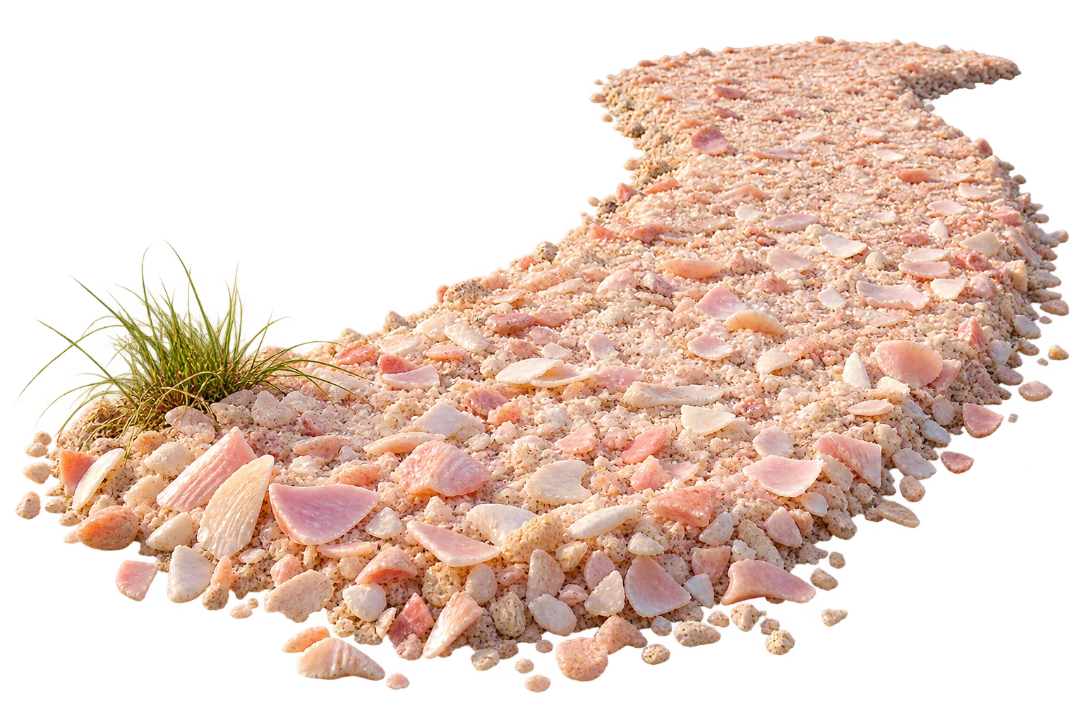 Landscape shell material or product cutout
